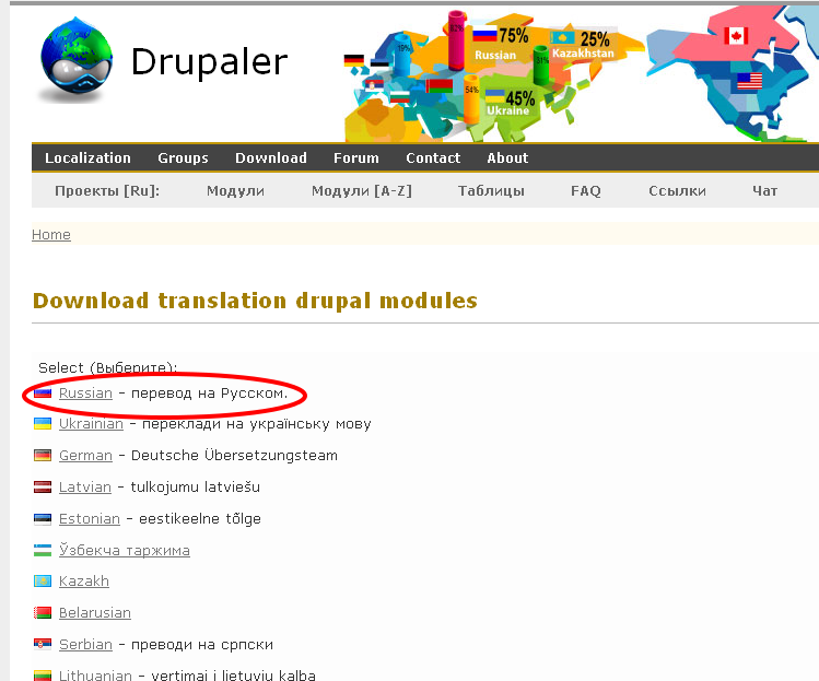 Drupal translation