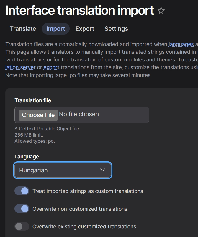 Hungarian .po file