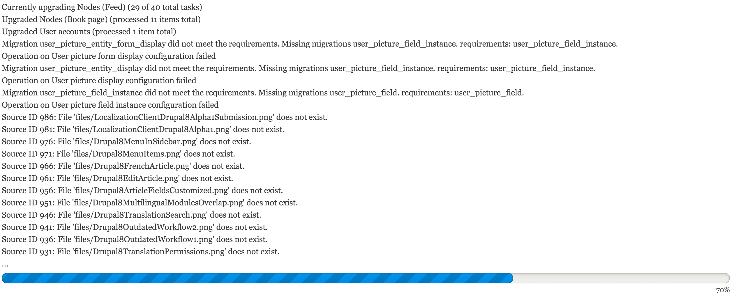 DrupalUpgradeProgress