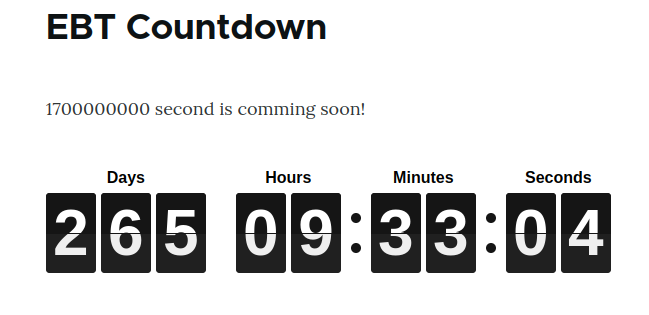 EBT countdown