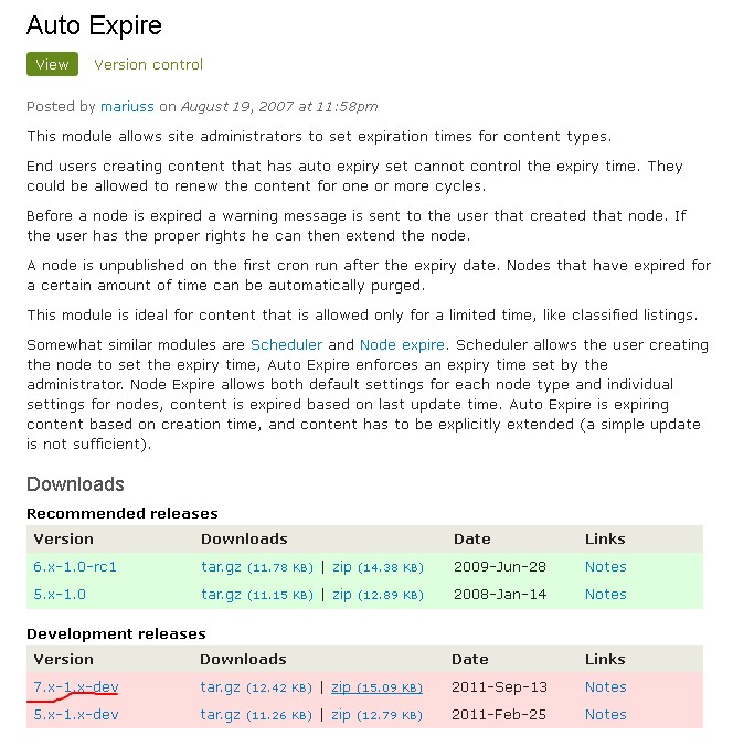Drupal Auto Expire