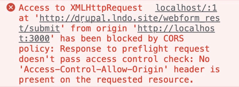 CORS error