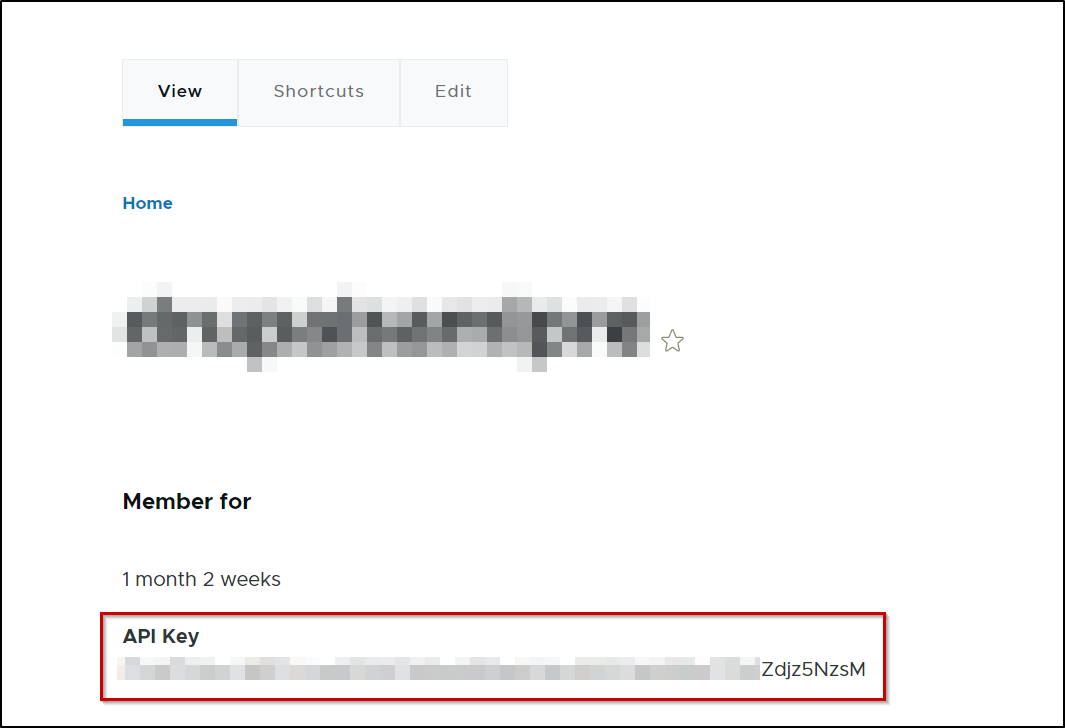 REST API create key
