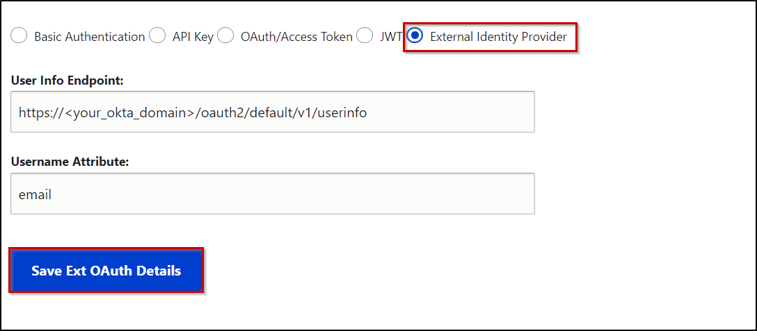 External authentication
