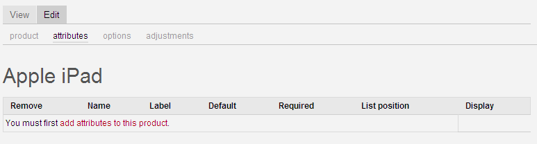 Drupal Ubercart Attribute alle Attribute