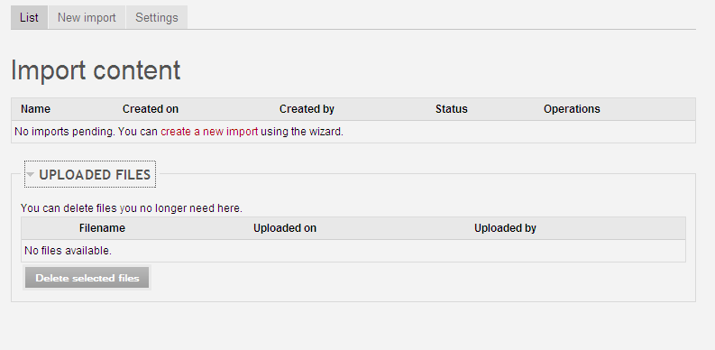 Drupal Ubercart import content