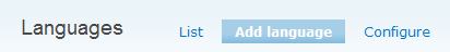Drupal add language