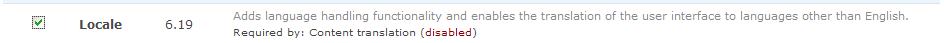 Drupal locale module